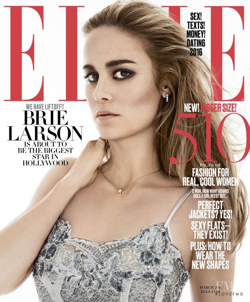 Brie Larson featured on the Elle USA cover from March 2016