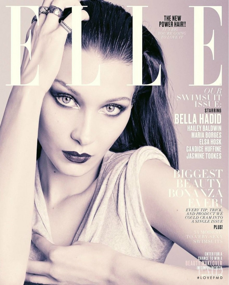 Bella Hadid featured on the Elle USA cover from May 2017