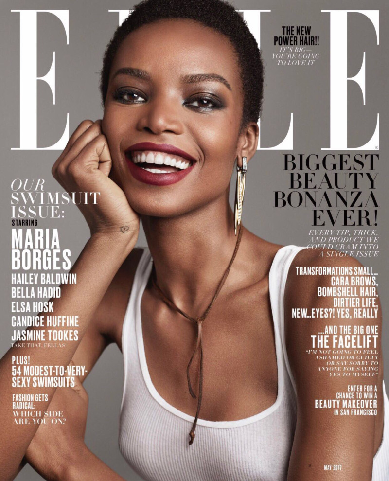 Maria Borges featured on the Elle USA cover from May 2017