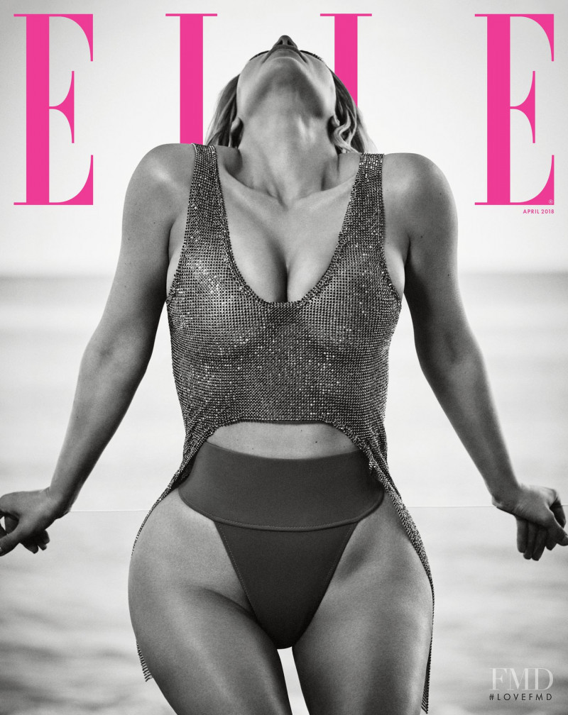 Kim Kardashian featured on the Elle USA cover from April 2018