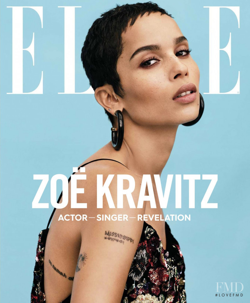 Zoe Kravitz featured on the Elle USA cover from January 2018