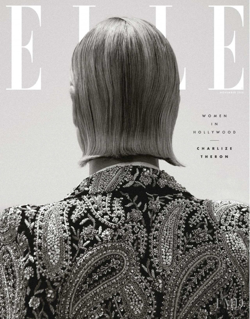 Charlize Theron featured on the Elle USA cover from November 2018