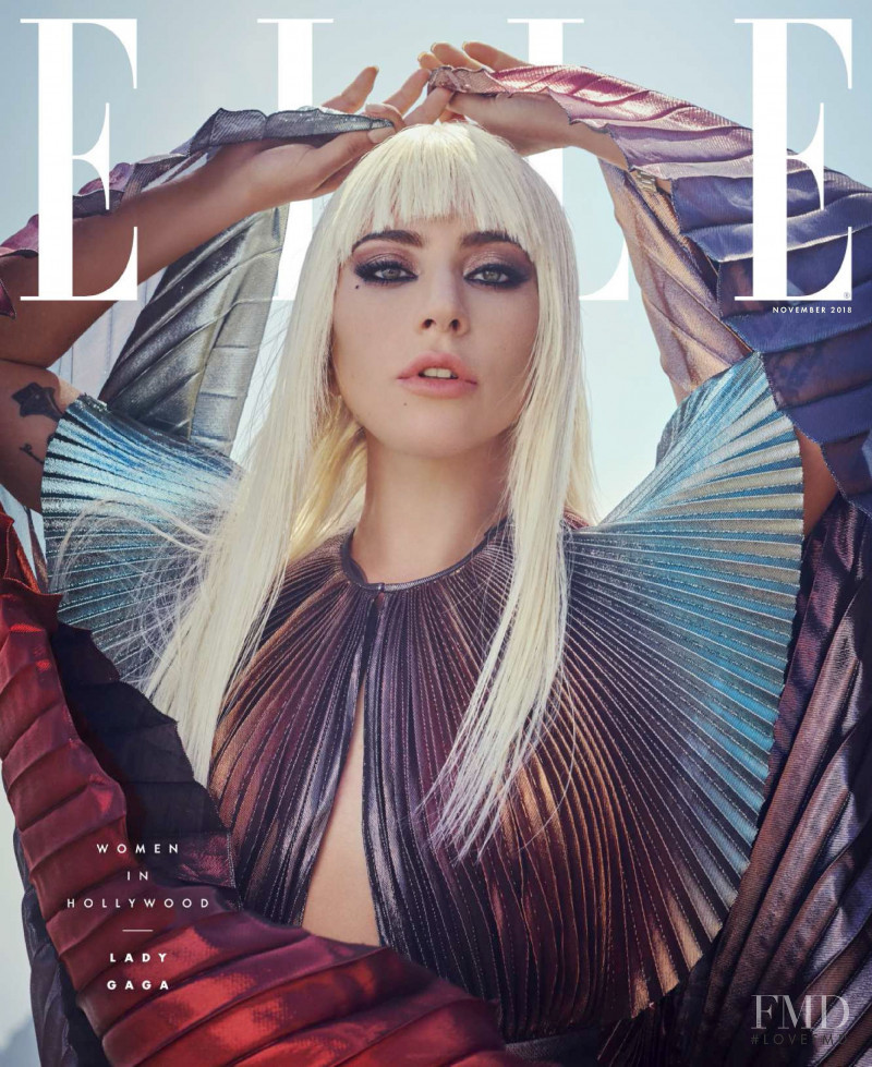 Lady Gaga featured on the Elle USA cover from November 2018