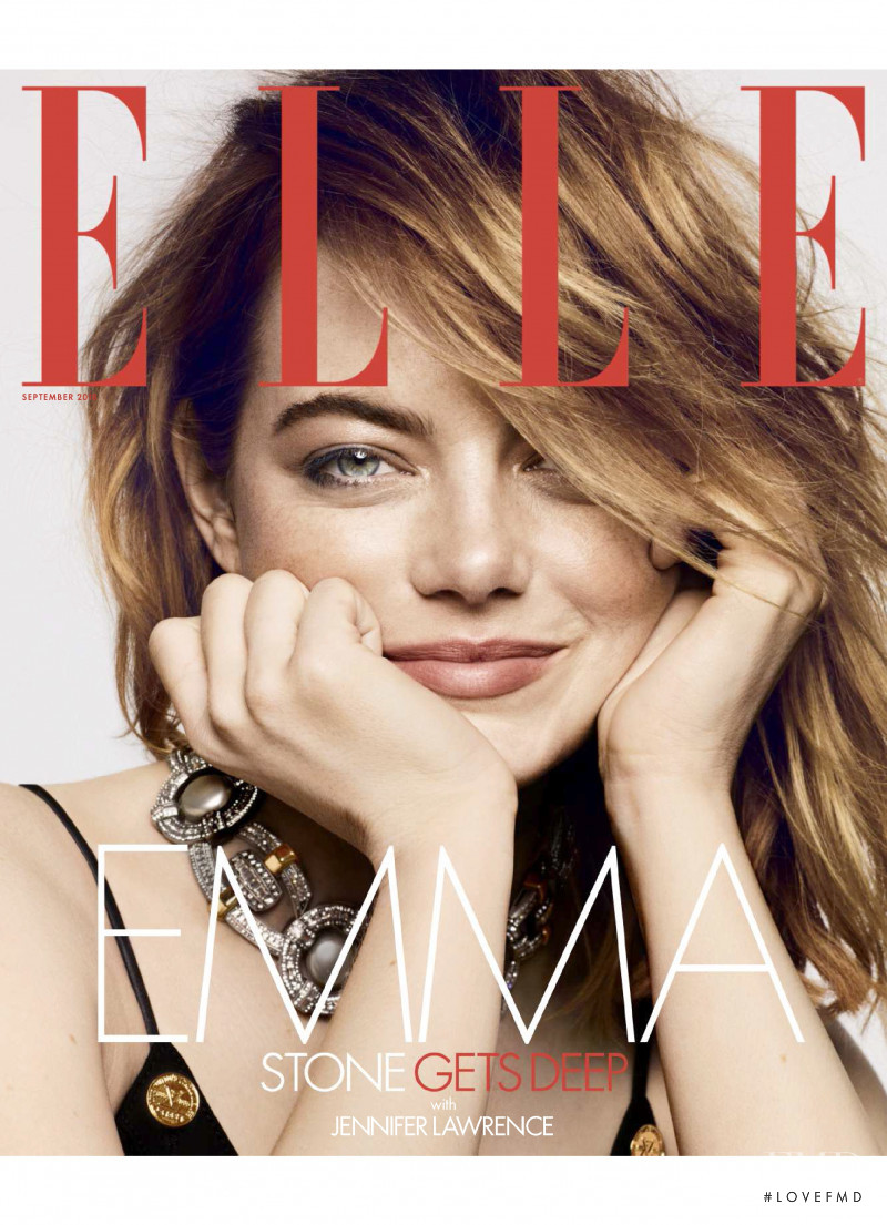 Emma Stone featured on the Elle USA cover from September 2018