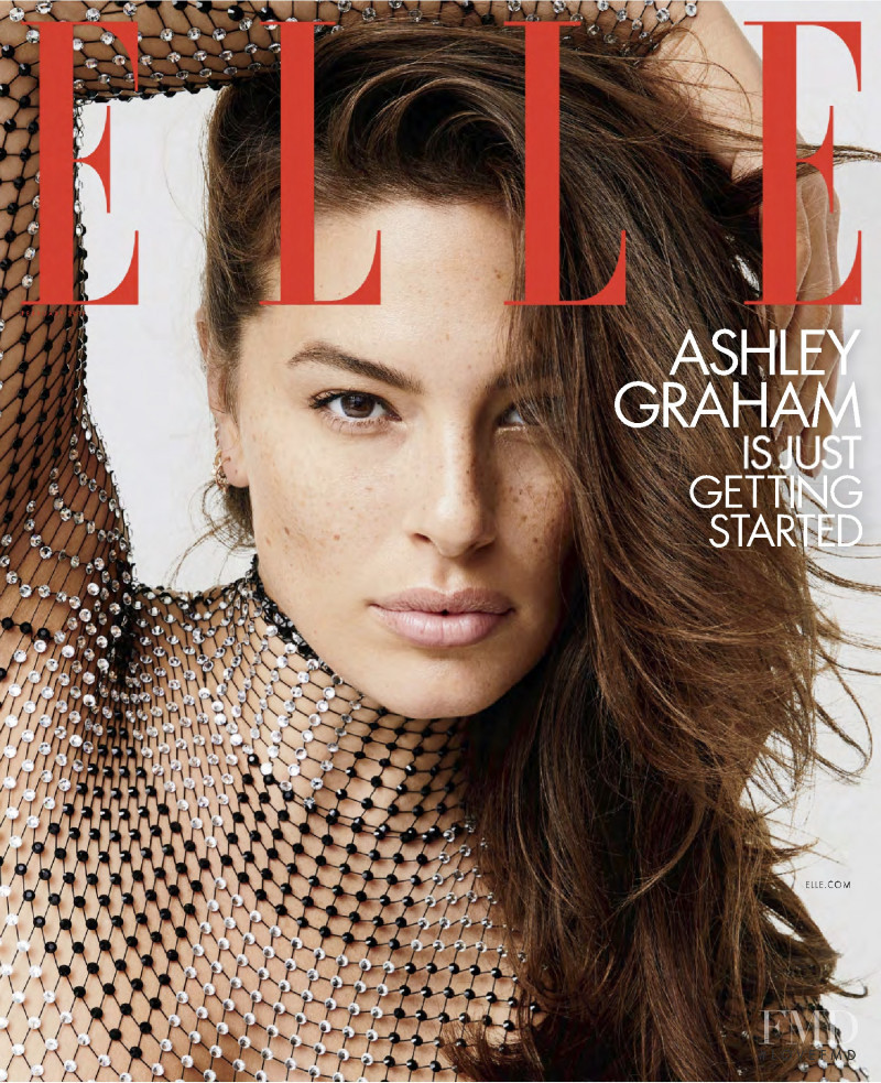 Ashley Graham featured on the Elle USA cover from February 2019