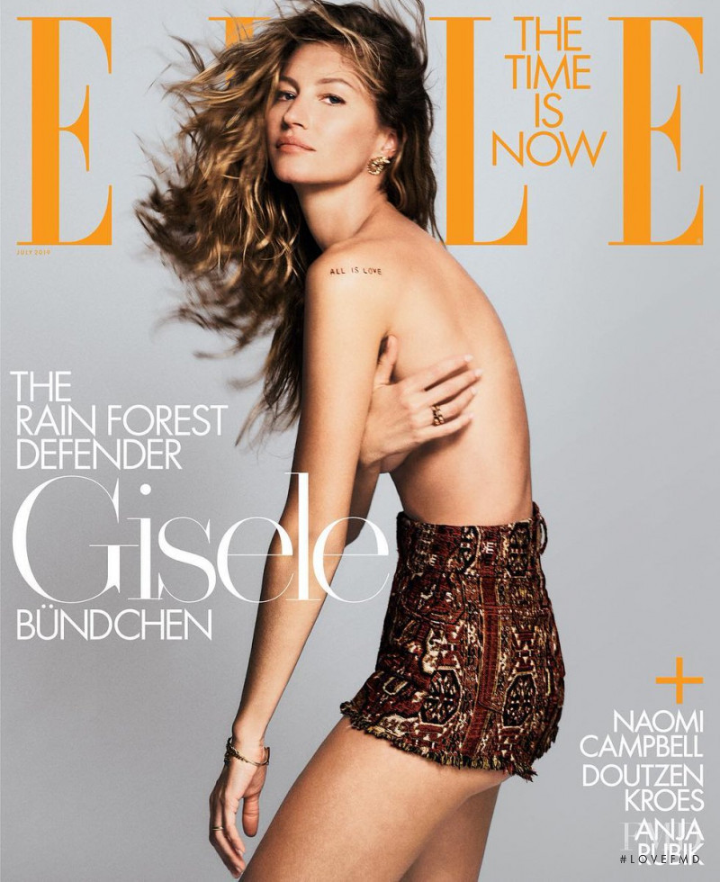 Gisele Bundchen featured on the Elle USA cover from July 2019