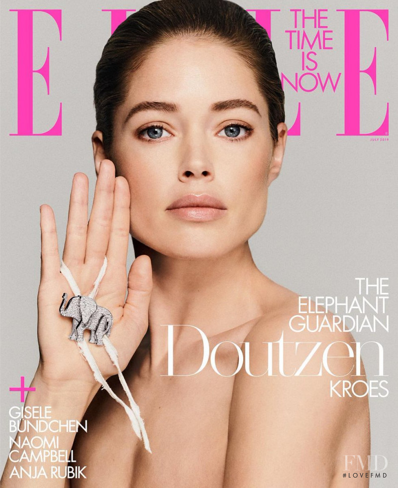 Doutzen Kroes featured on the Elle USA cover from July 2019
