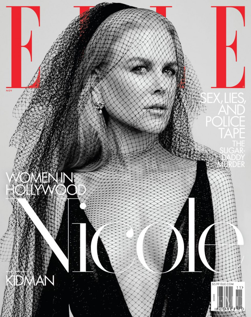 Nicole Kidman featured on the Elle USA cover from November 2019