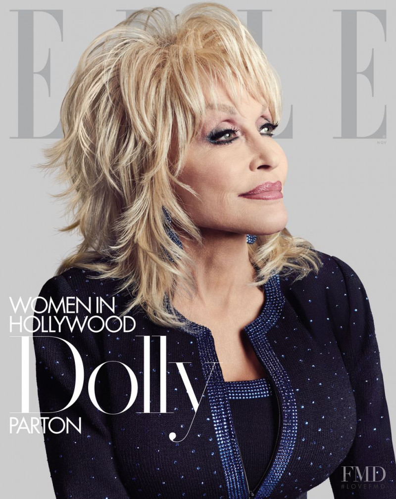 Dolly Parton featured on the Elle USA cover from November 2019
