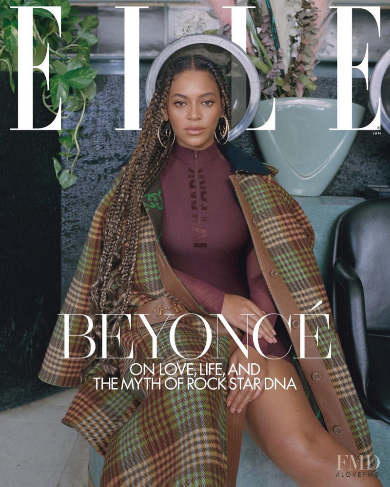 Beyonce featured on the Elle USA cover from January 2020