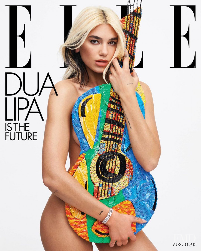 Dua Lipa featured on the Elle USA cover from May 2020