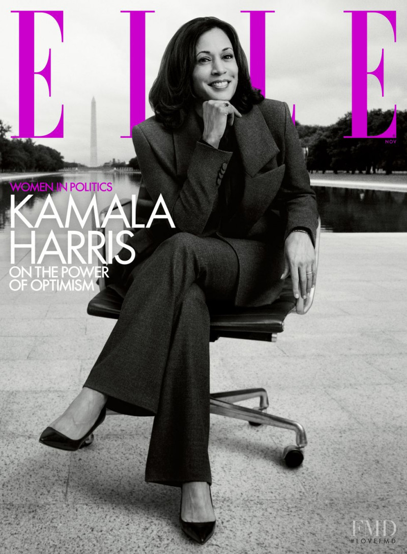 Kamala Harris featured on the Elle USA cover from November 2020
