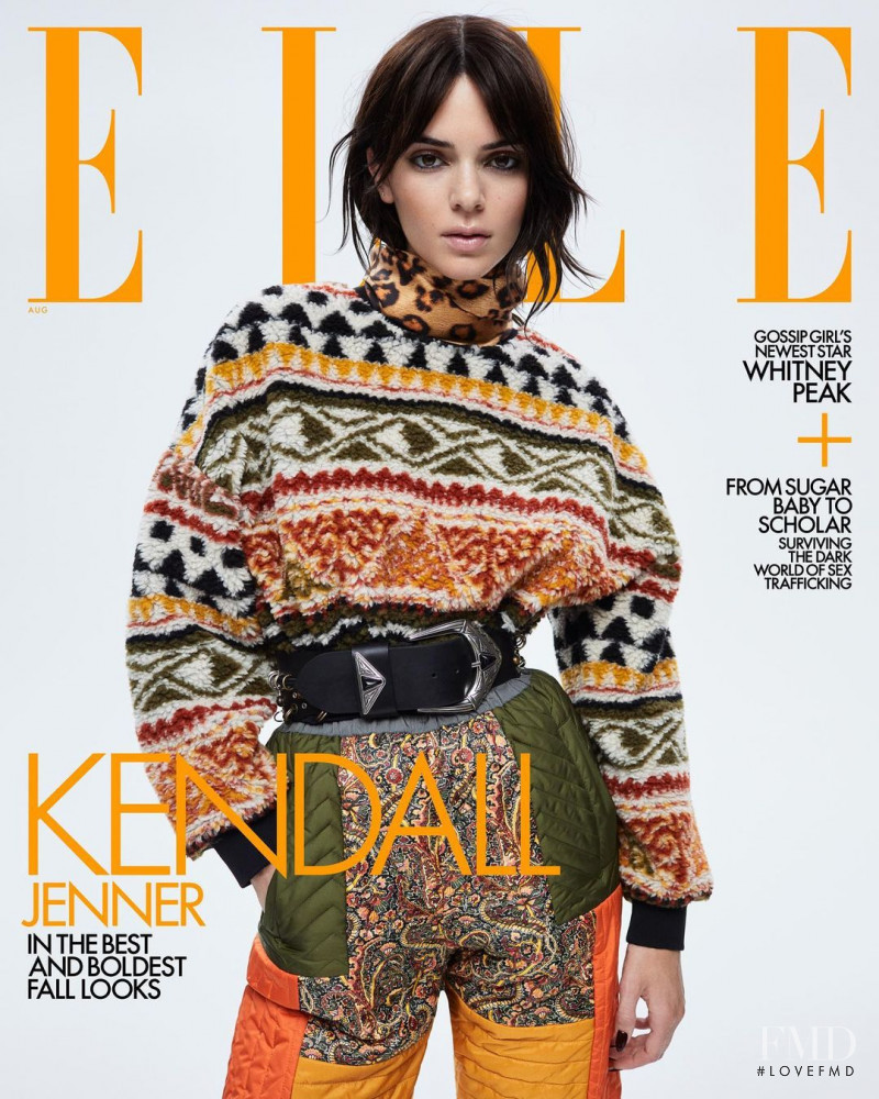 Kendall Jenner featured on the Elle USA cover from August 2021