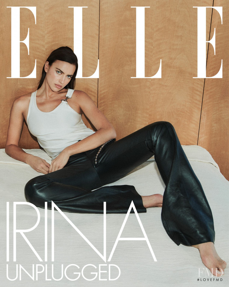 Irina Shayk featured on the Elle USA cover from March 2021