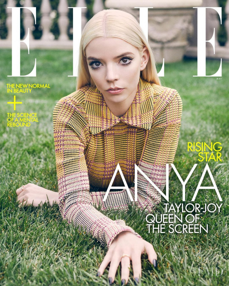 Anya Taylor-Joy featured on the Elle USA cover from May 2021
