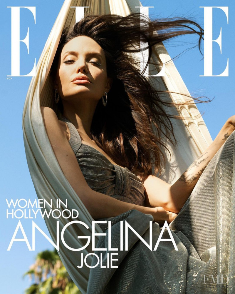 Angelina Jolie featured on the Elle USA cover from November 2021