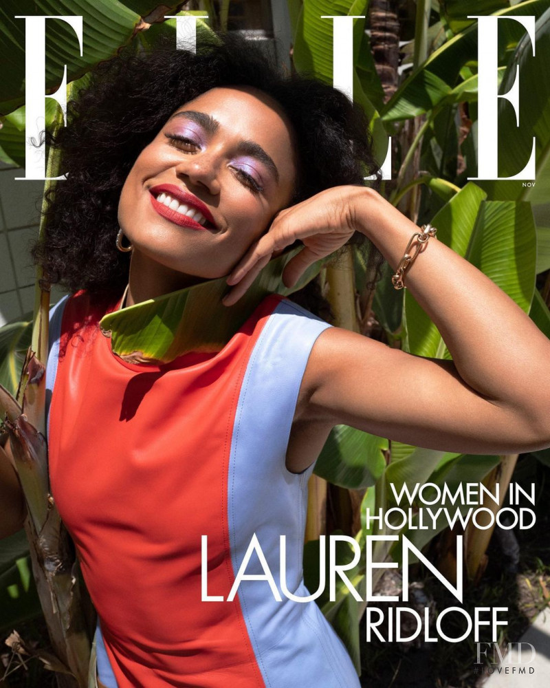 Lauren Ridloff featured on the Elle USA cover from November 2021