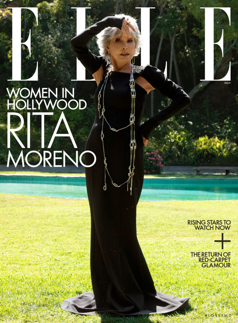 Rita Moreno featured on the Elle USA cover from November 2021