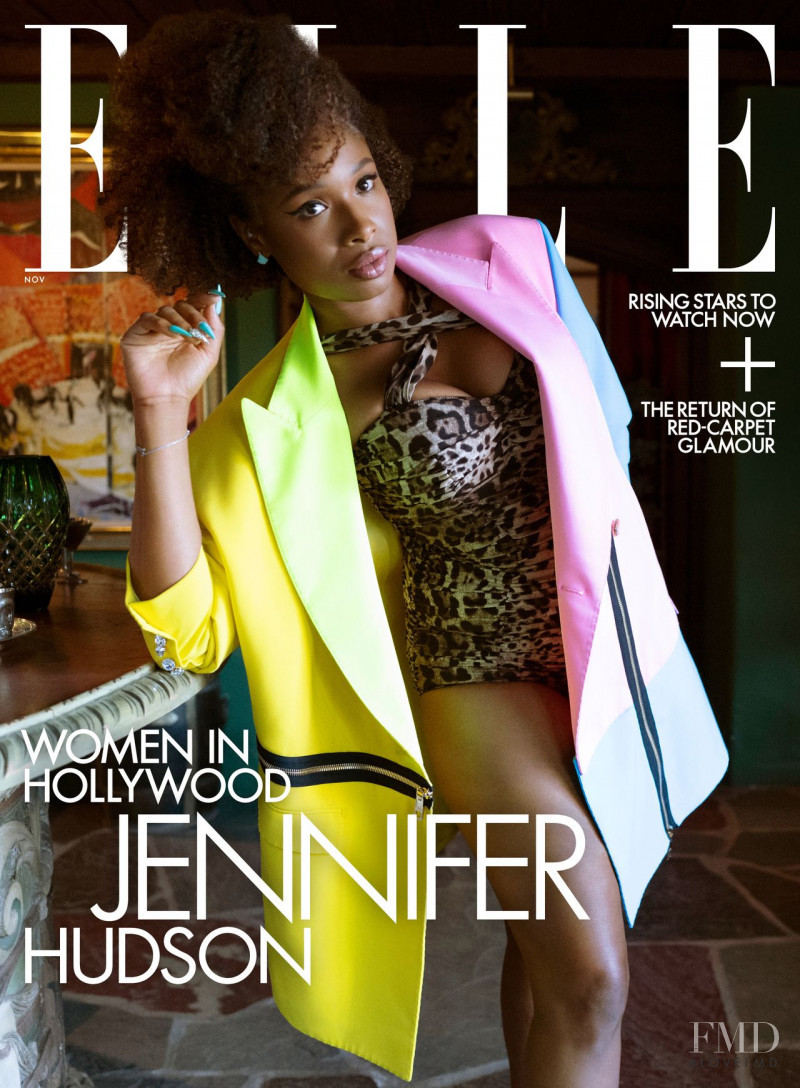 Jennifer Husdon featured on the Elle USA cover from November 2021