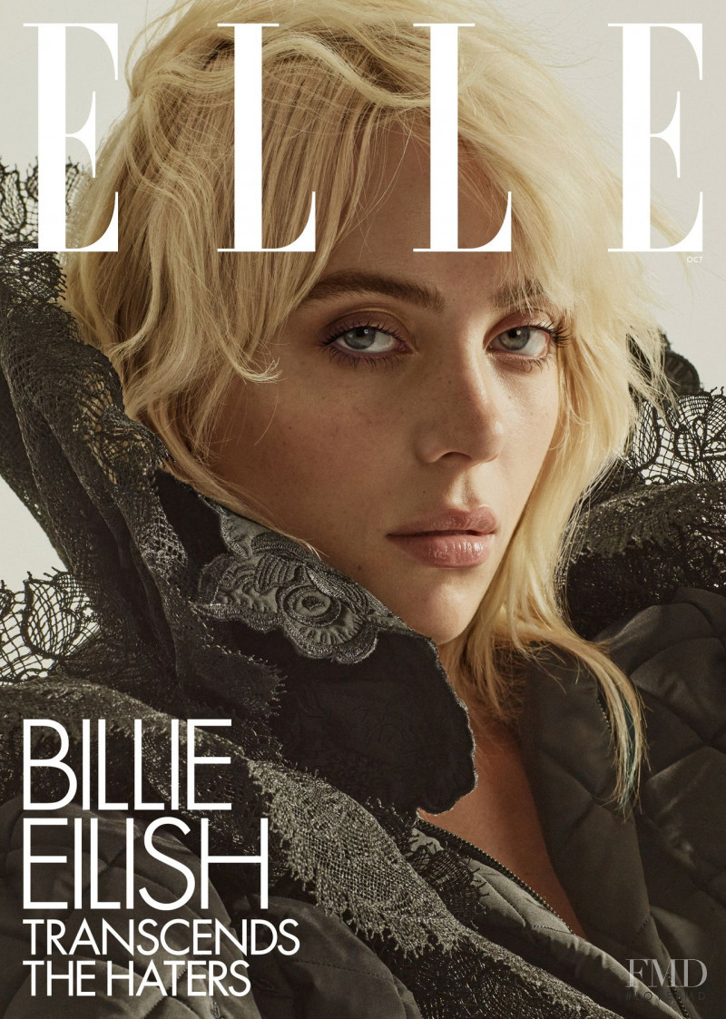 Billie Eilish featured on the Elle USA cover from October 2021