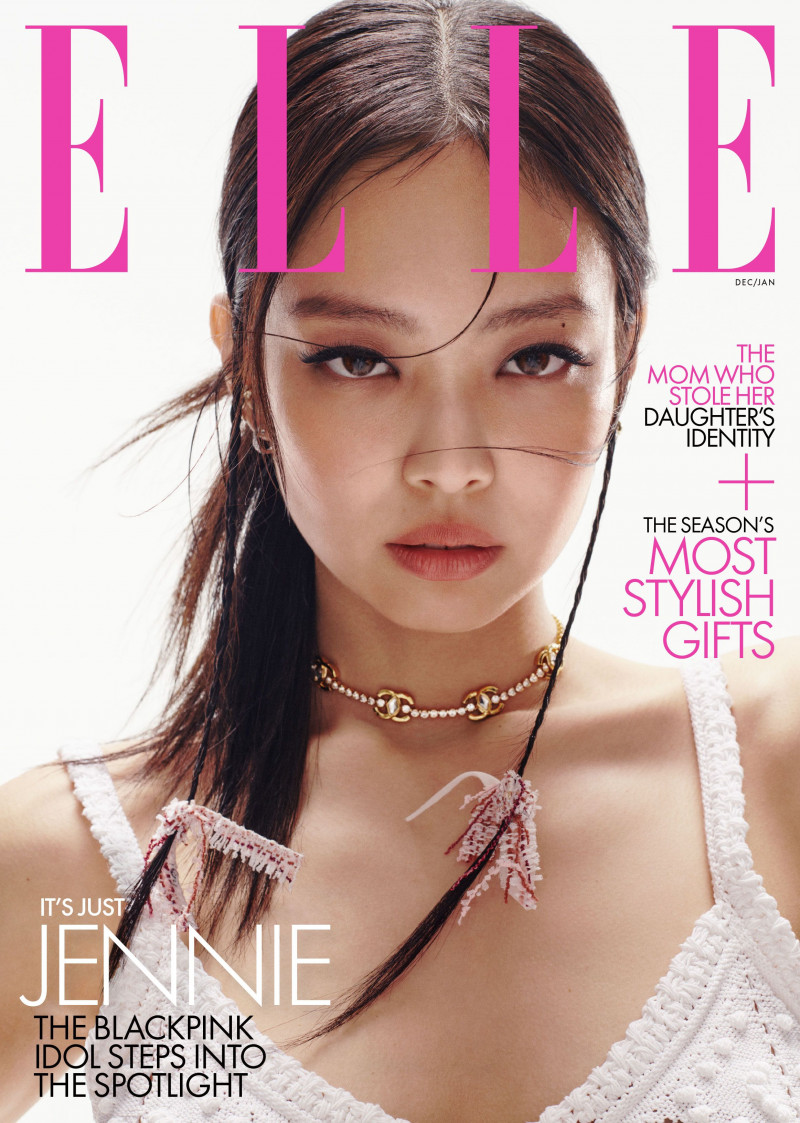 Jennie Kim featured on the Elle USA cover from December 2022