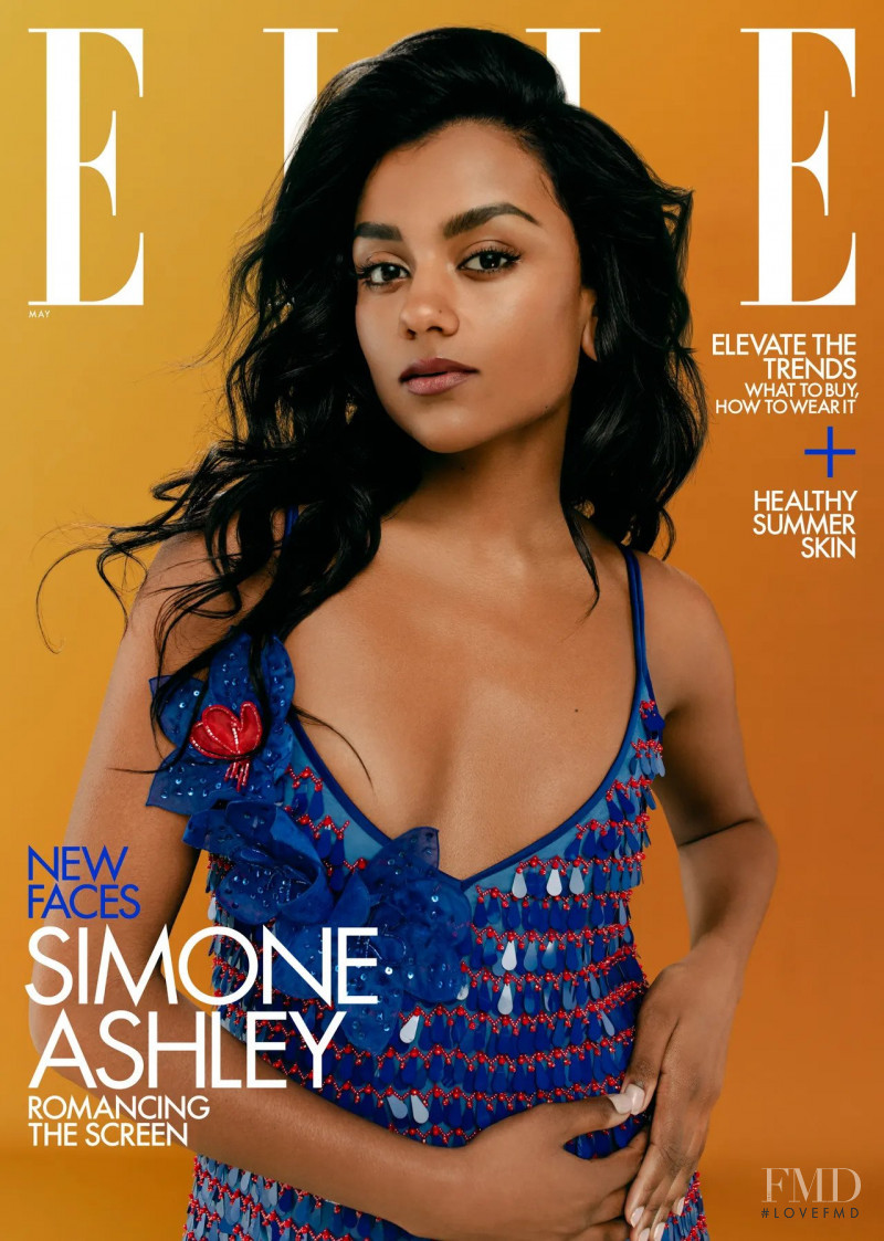 Simone Ashley featured on the Elle USA cover from May 2022