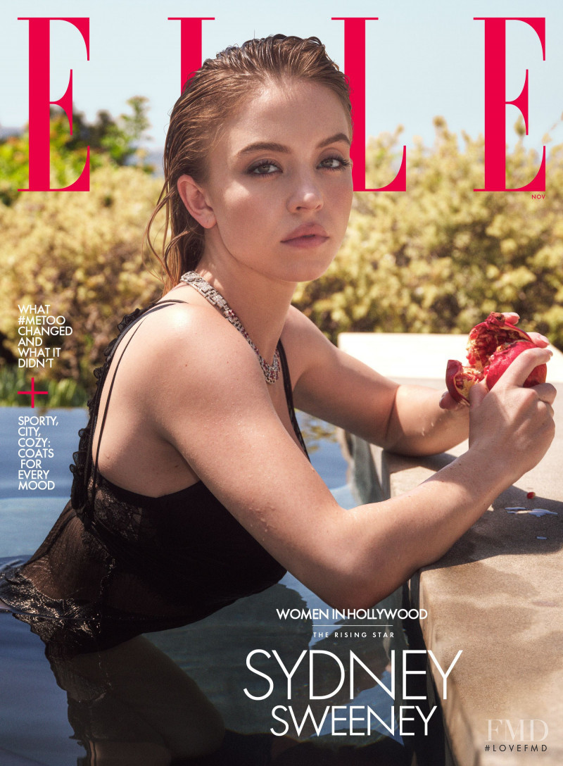 Sydney Sweeney featured on the Elle USA cover from November 2022