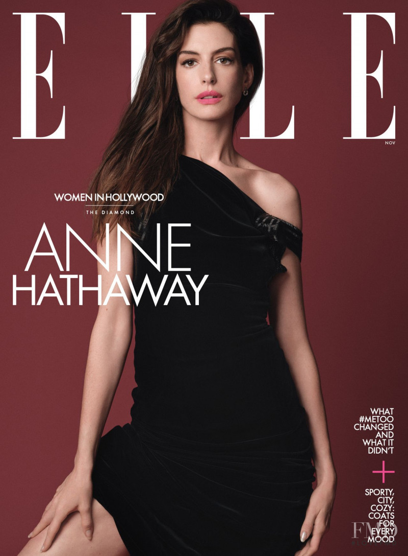 Anne Hathaway featured on the Elle USA cover from November 2022