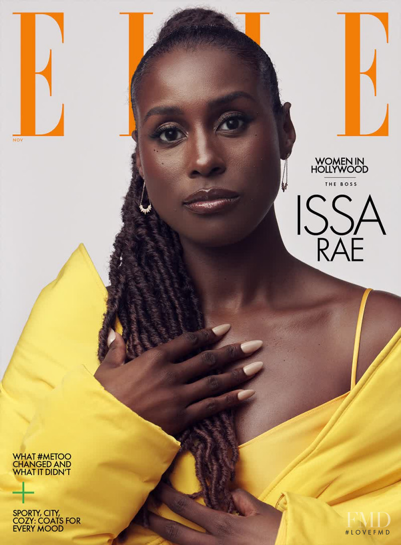 Issa Rae featured on the Elle USA cover from November 2022