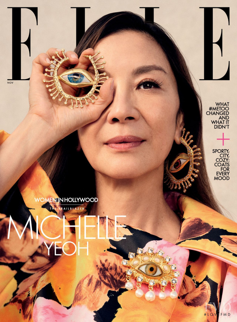 Michelle Yeoh featured on the Elle USA cover from November 2022