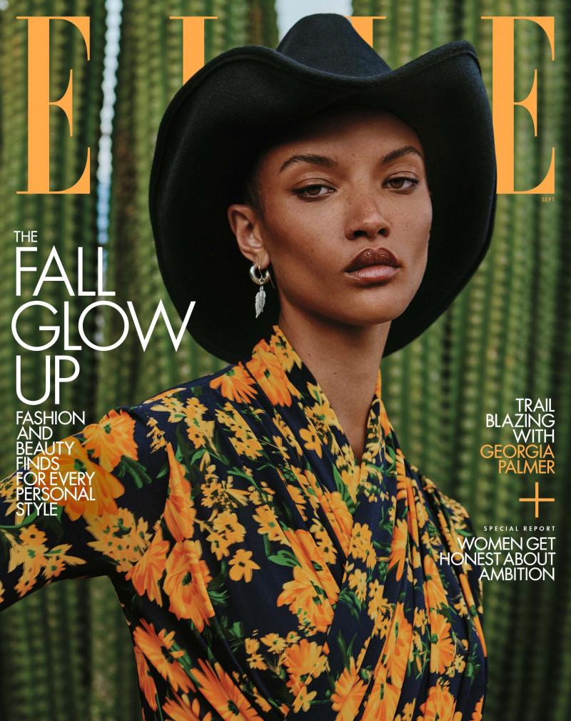 Georgia Palmer featured on the Elle USA cover from September 2022