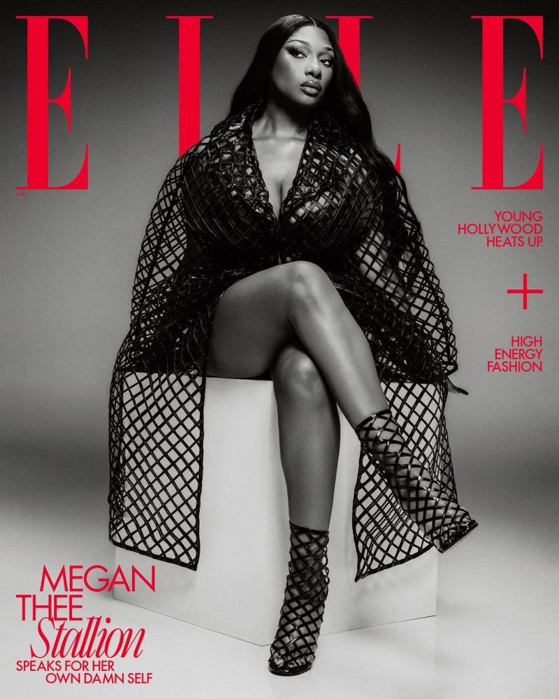 Megan Thee Stallion featured on the Elle USA cover from May 2023
