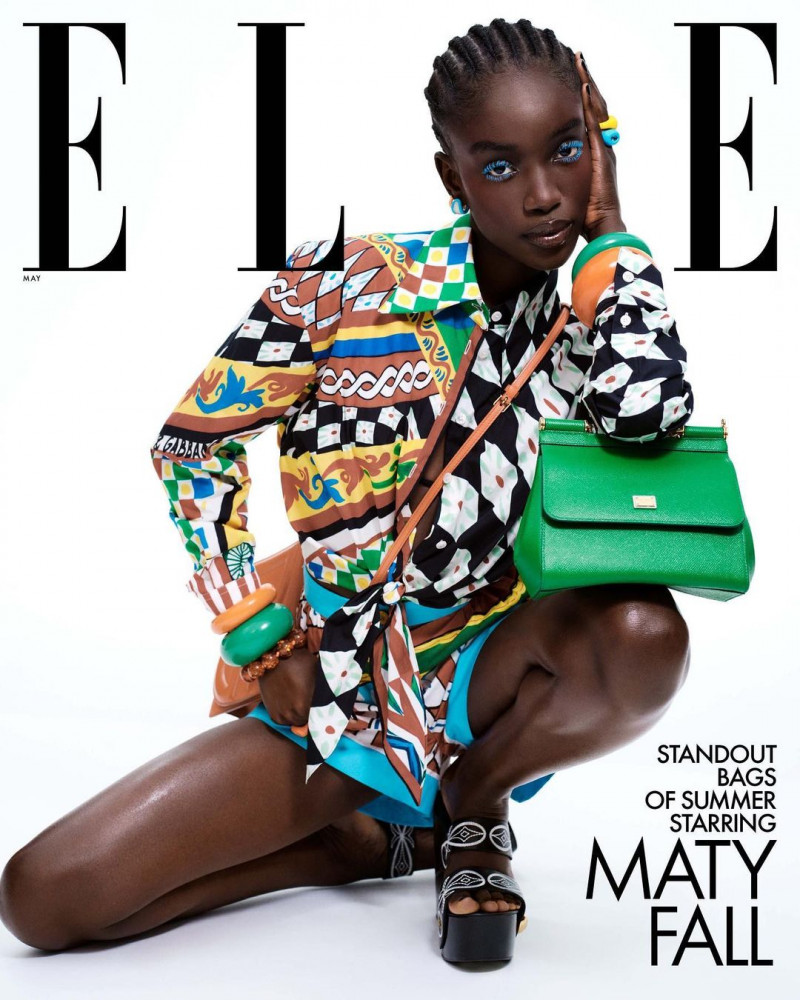 Maty Fall Diba featured on the Elle USA cover from May 2023