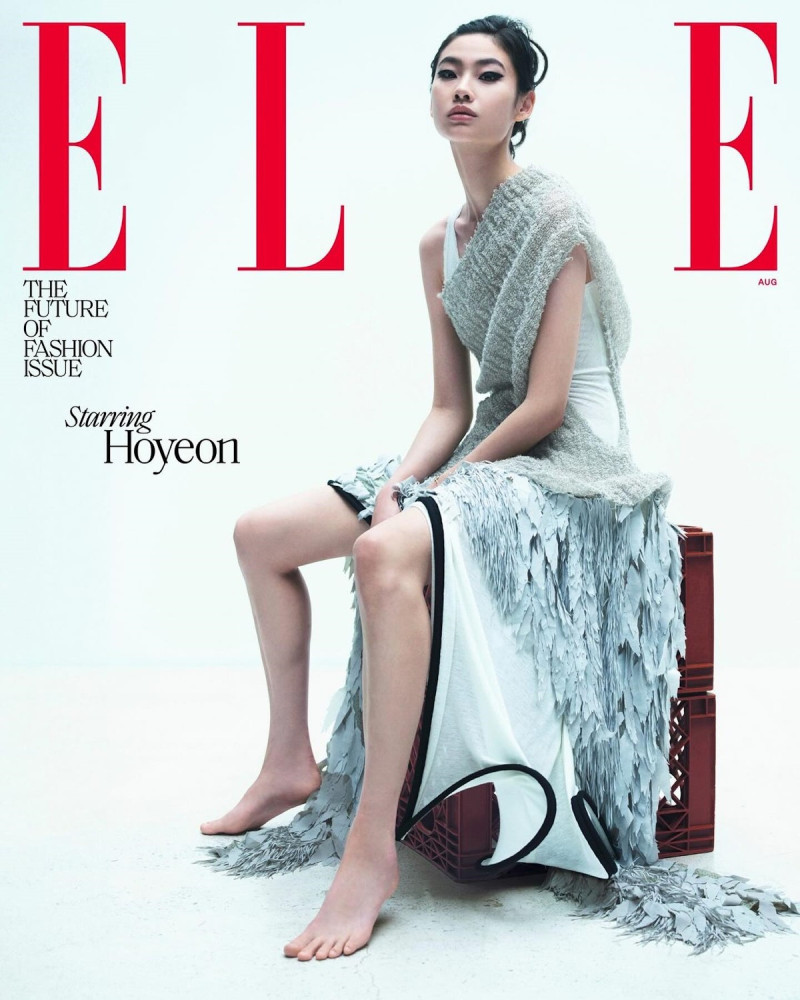 HoYeon Jung featured on the Elle USA cover from August 2024