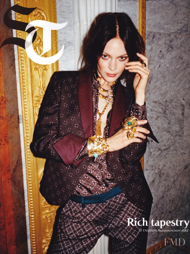 Kinga Rajzak featured on the ST Fashion cover from September 2012