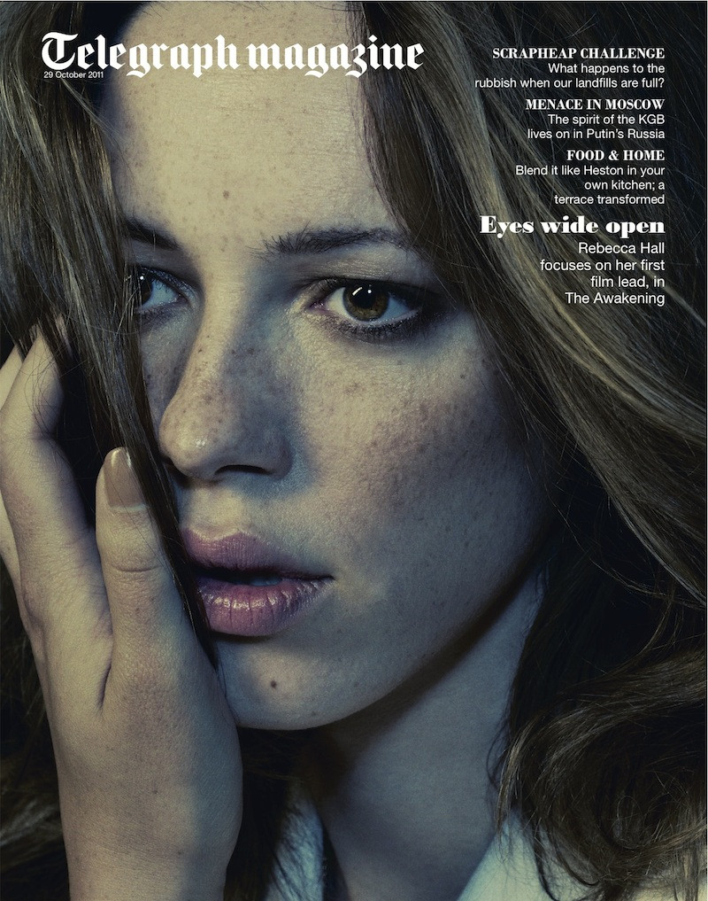 Rebecca Hall featured on the Telegraph Fashion cover from November 2011