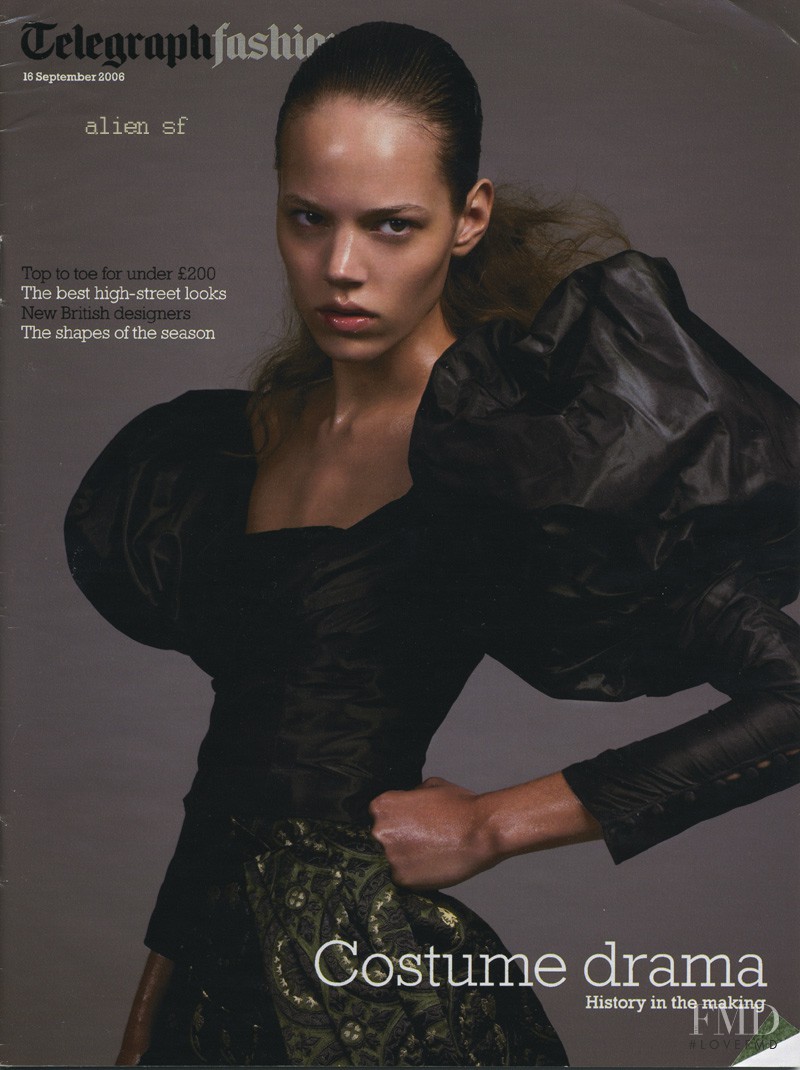 Freja Beha Erichsen featured on the Telegraph Fashion cover from September 2006
