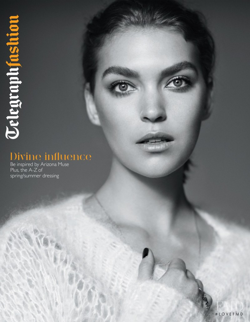 Arizona Muse featured on the Telegraph Fashion cover from March 2014