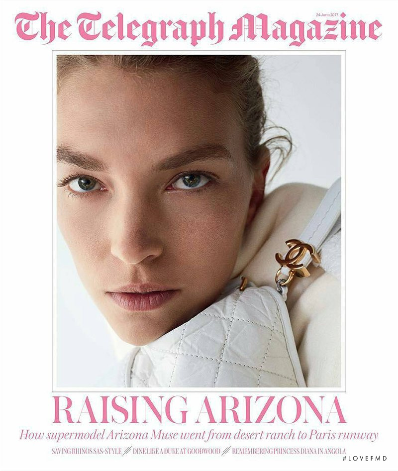 Arizona Muse featured on the Telegraph Fashion cover from June 2017
