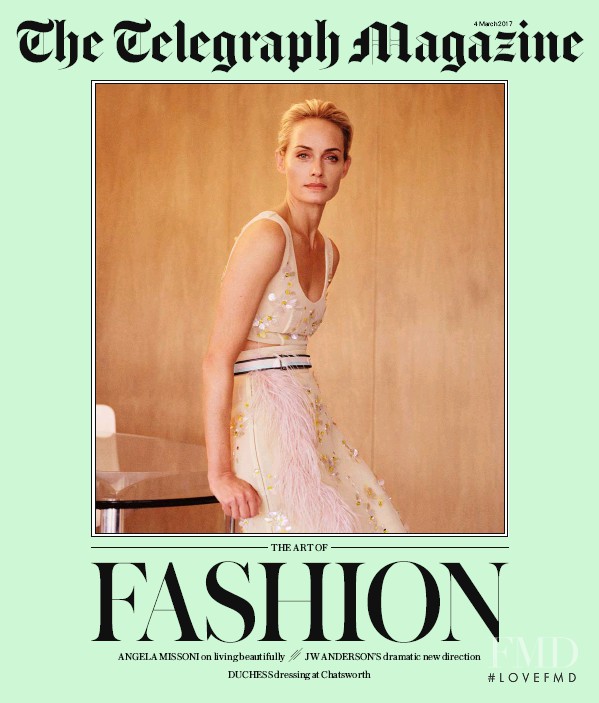 Amber Valletta featured on the Telegraph Fashion cover from March 2017