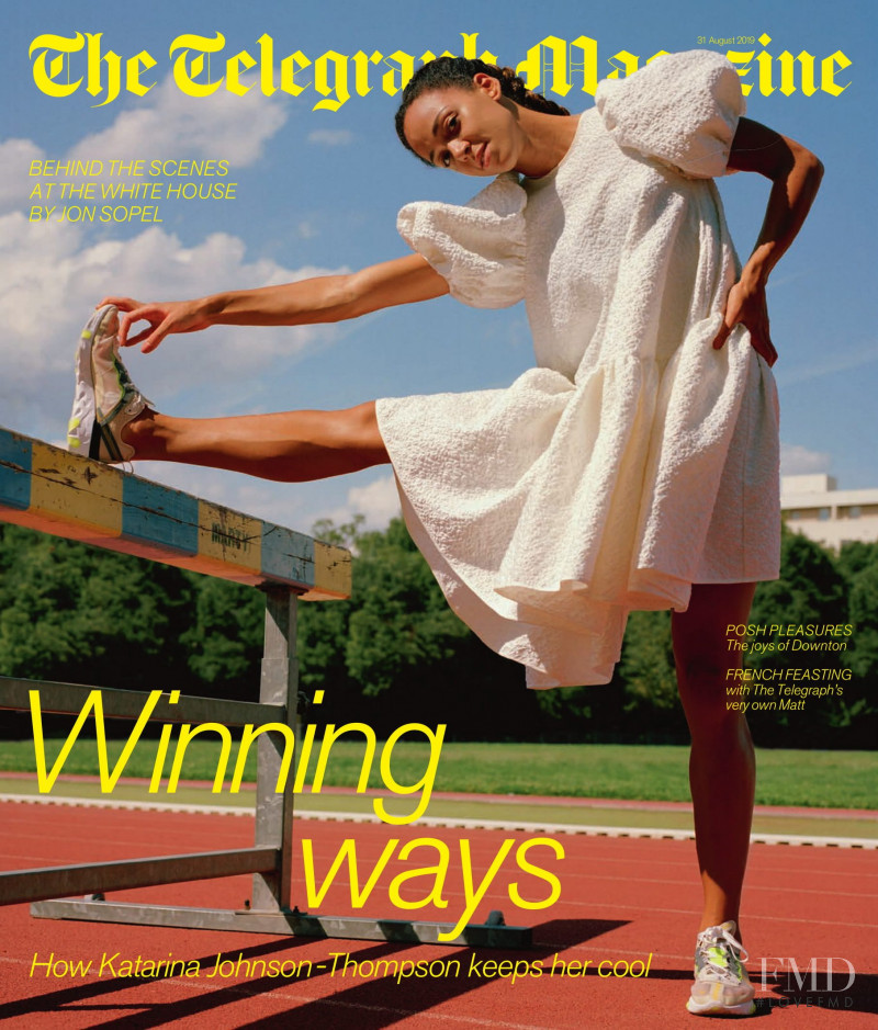 Katarina Johnson-Thompson featured on the Telegraph Fashion cover from August 2019