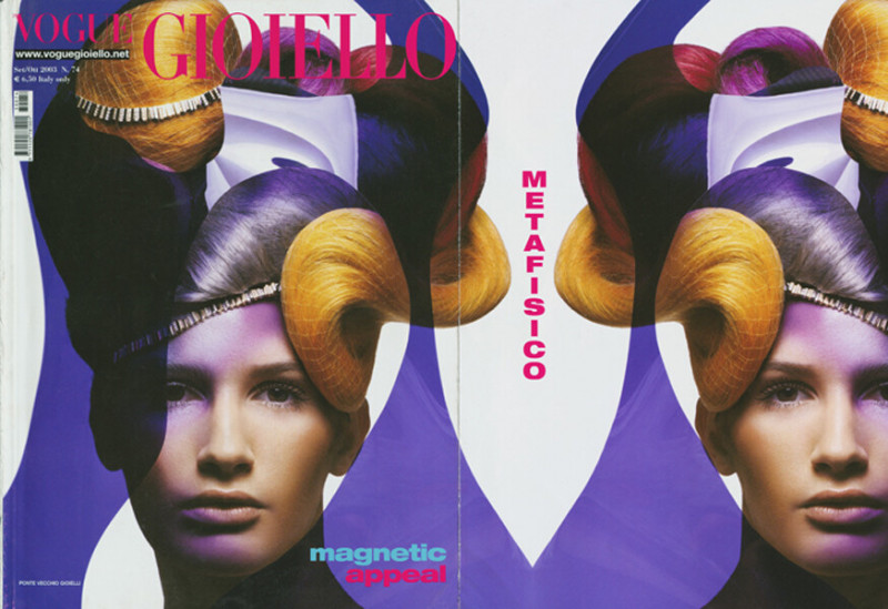 Alyssa Sutherland featured on the Vogue Gioiello cover from September 2003