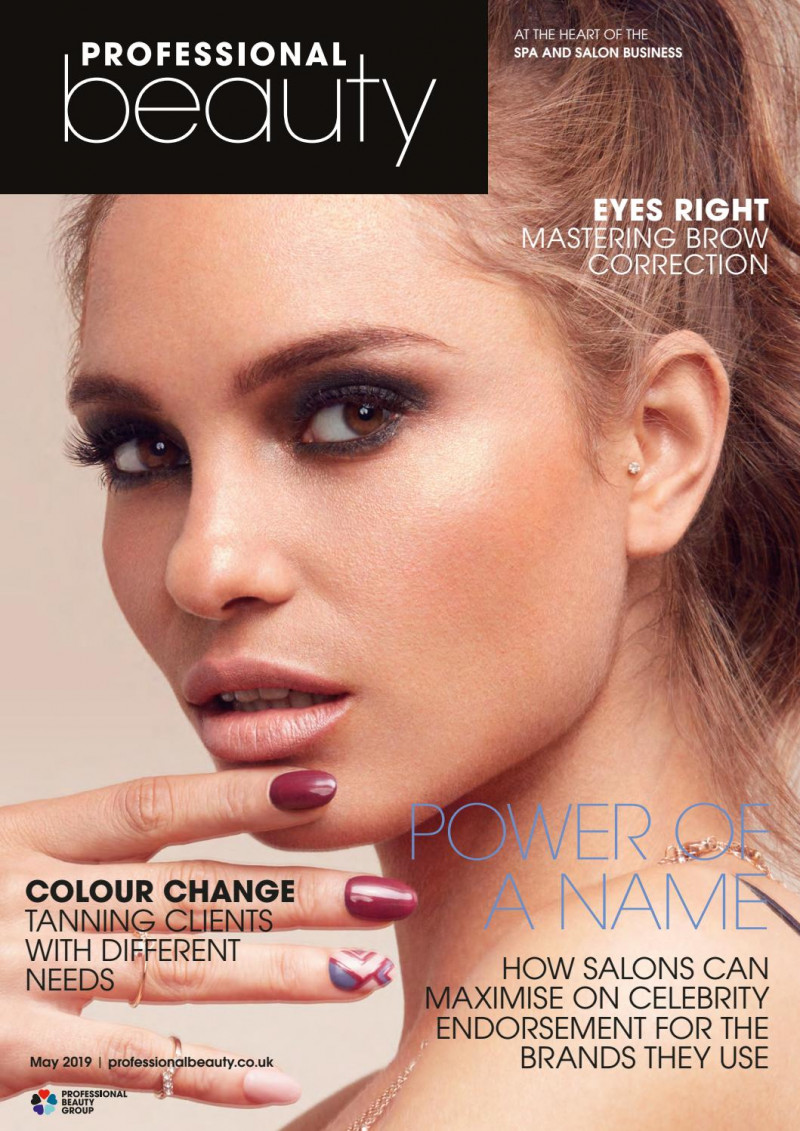  featured on the Professional Beauty UK cover from May 2019