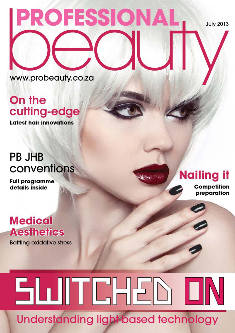  featured on the Professional Beauty South Africa cover from July 2013