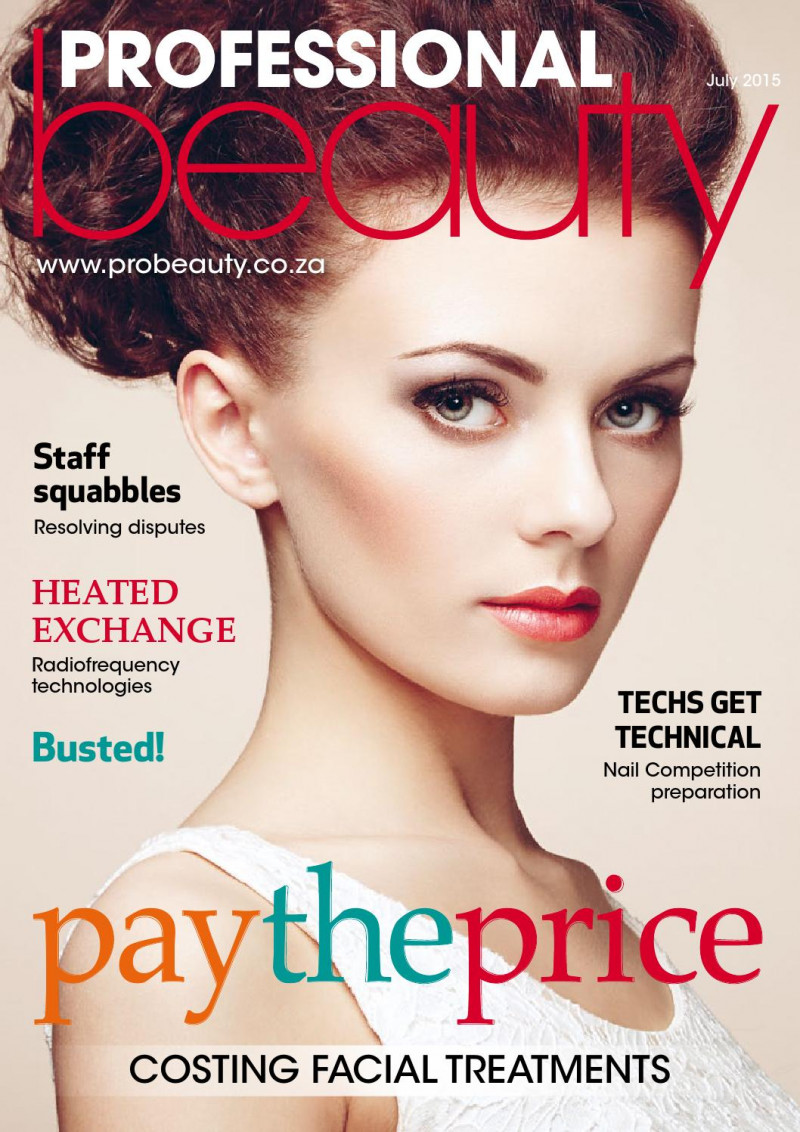  featured on the Professional Beauty South Africa cover from July 2015