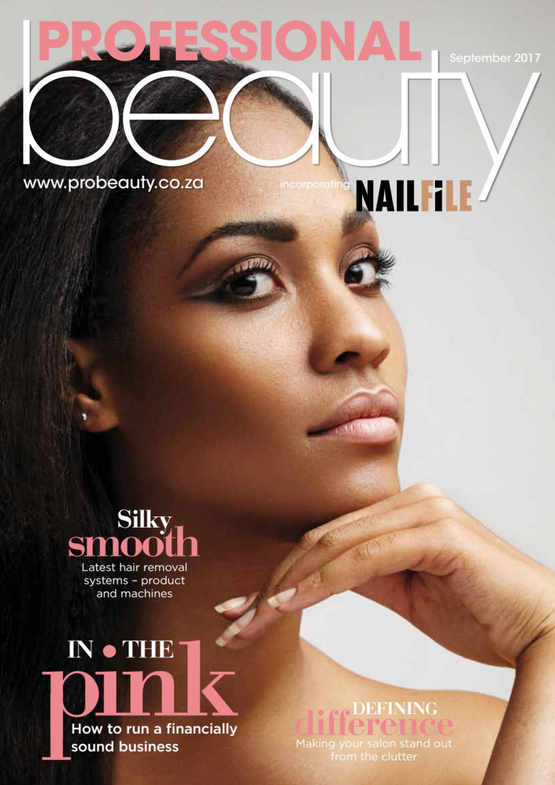  featured on the Professional Beauty South Africa cover from September 2017