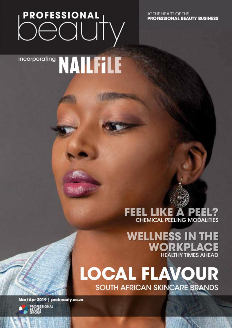  featured on the Professional Beauty South Africa cover from May 2019