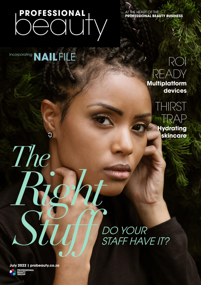  featured on the Professional Beauty South Africa cover from July 2022