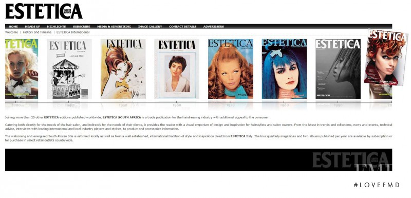  featured on the ESTETICA.co.za cover from April 2010