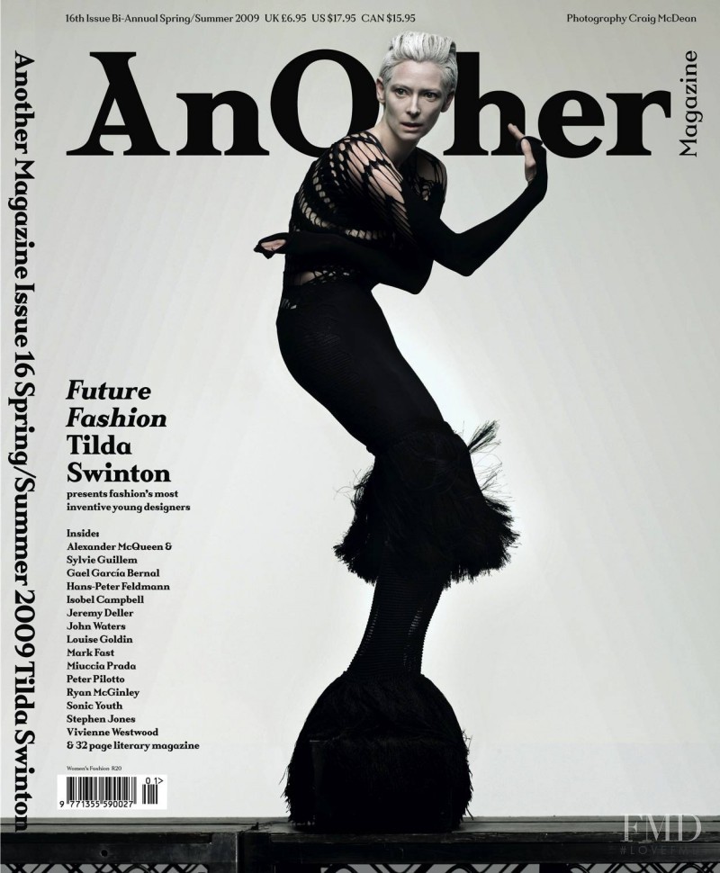tilda Swinton featured on the AnOther cover from February 2009